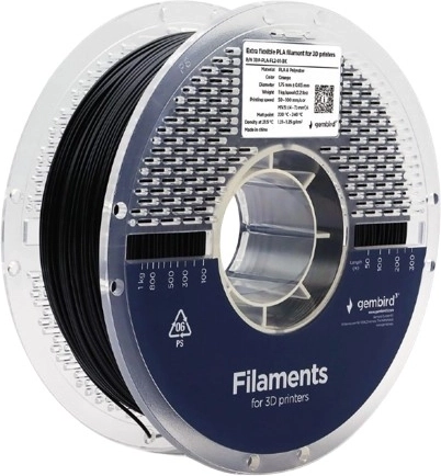 Izjemno prožen filament PLA 1,75 mm, 1 kg, črn
