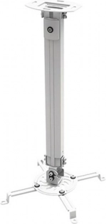 Stropni nosilec za projektor, nastavljiv 55–90 cm, 13,5 kg, srebrn