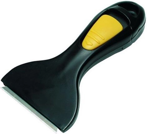 Strgalo za steklo in steklokeramične plošče z zaščitnim pokrovčkom