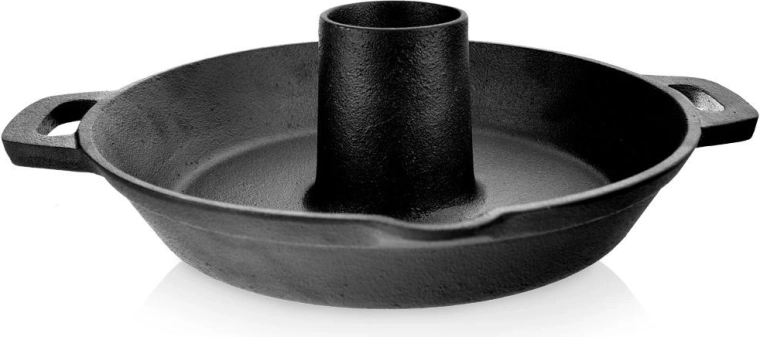 Litoželezna ponev s stojalom za piščanca LITINA 28 cm