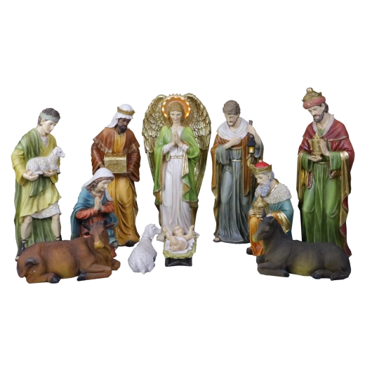 Božični komplet dekorativnih figur z osvetlitvijo 50 cm (11 kosov)