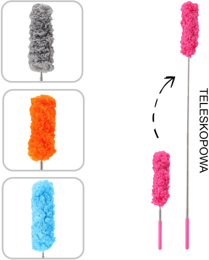 Teleskopsko mikrovlakneno perje 38–85 cm, mešanica barv