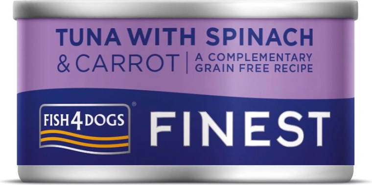 Konzerva za pse tuna s korenjem in špinačo 85 g