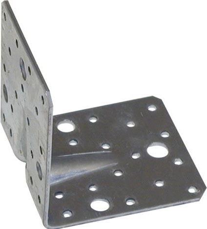 Steel angle bracket with embossing 90×100×100 mm