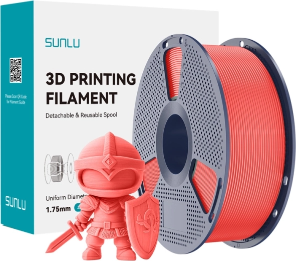 Filament SUNLU PLA+ 1,75 mm – češnjevo rdeča