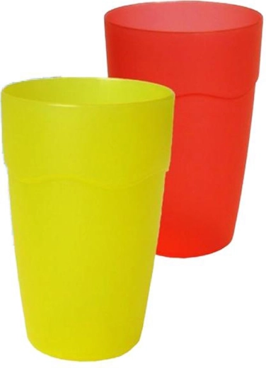 Plastični otroški lonček z ročajem 200 ml – mešanica barv