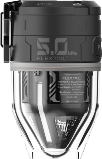 Flextail Max Pump 3 prenosna električna pumpa z lučjo, črna