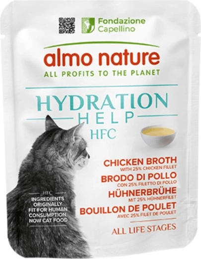 Almo Nature HFC Hydratation Help za mačke – piščančja juha 50 g