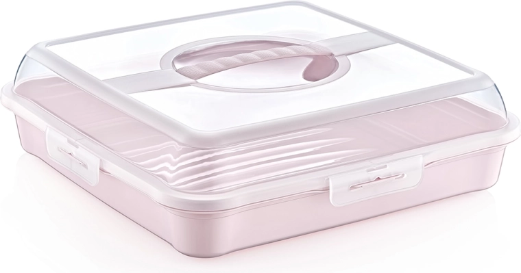 Party-Butler škatla za torto in pecivo Nordic Pink 34,5 × 34,5 × 10,5 cm