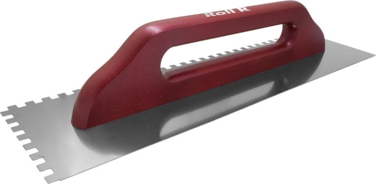 Nerjavno jekleno gladilo z zobmi 12 mm, 480 × 130 mm