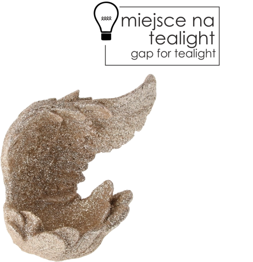 Svečnik za čajno svečko Krila – bela keramična dekoracija