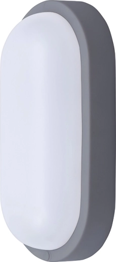 Solight ovalna LED zunanja in notranja svetilka 20 W 1500 lm 4000 K IP54 26 cm siva