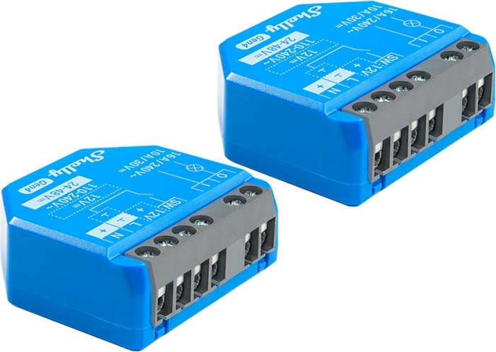 Komplet 2 pametnih relejev Shelly 1 Gen4 s podporo za Zigbee in Matter