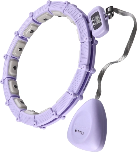 Masažni hula hoop z utežjo in števcem HMS vijoličen