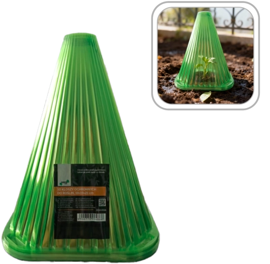 Komplet zaščitnih pokrovov za rastline 19 × 19 × 21 cm (10 kos)