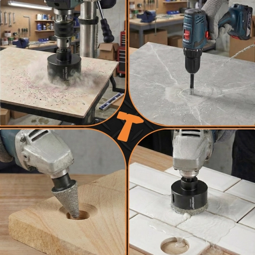 Precise drilling in hard materials
