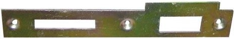 Protiplošča za vgradne ključavnice, leva, pocinkano jeklo (10 kos)