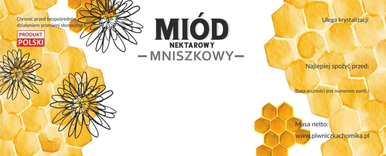 Komplet etiket za med – regratov nektarni, 154 × 60 mm, 100 kos