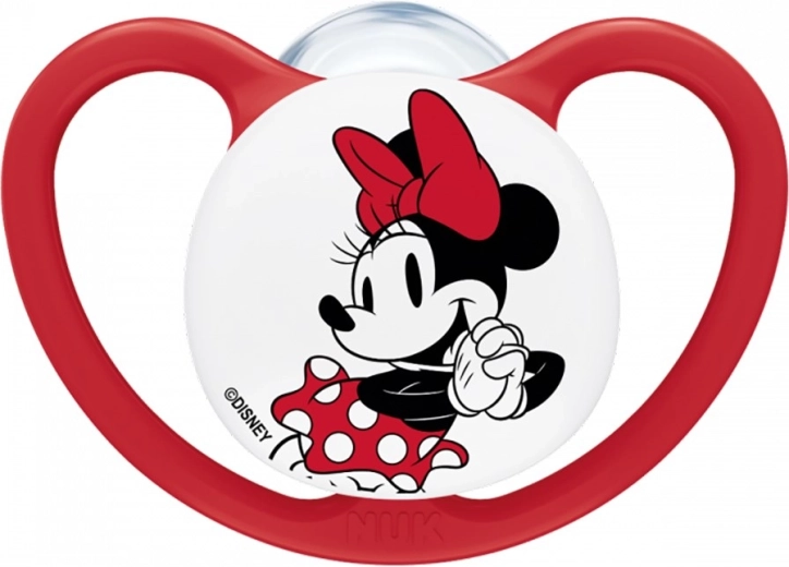Duda NUK Perfect Match Air DISNEY MICKEY MOUSE, silikonska, 0–6 mesecev, rdeča