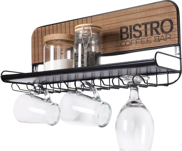 Stenski nosilec za kozarce in skodelice Bistro