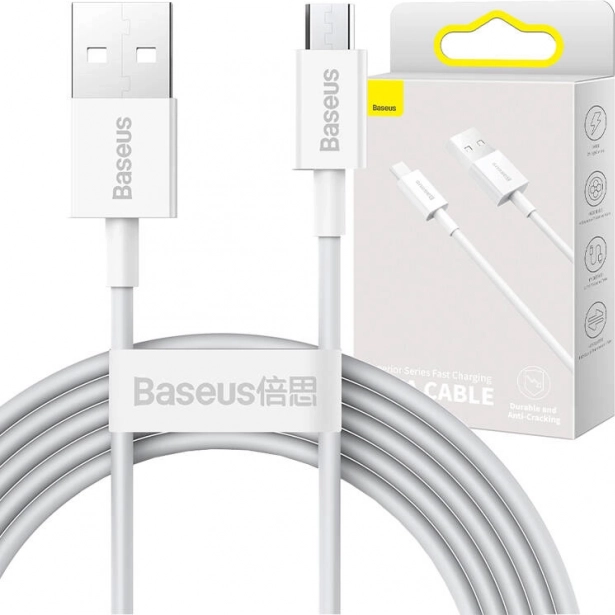 USB–micro USB kabel Baseus Superior, 2 A, 2 m, bel
