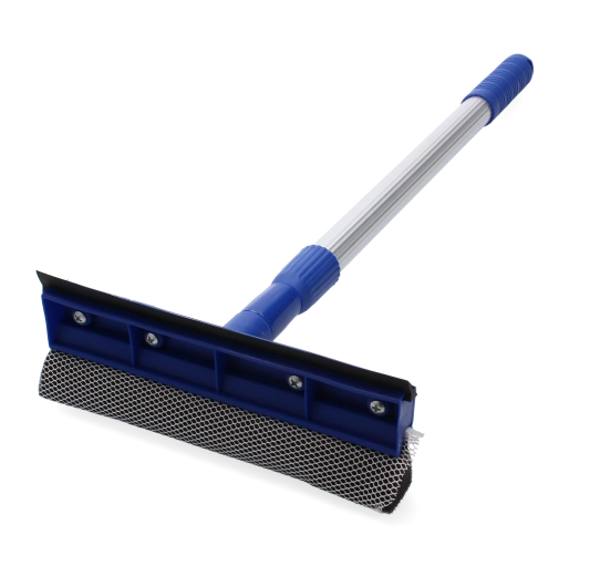 Teleskopski čistilec oken s strgalko in gobo, 46–70 cm