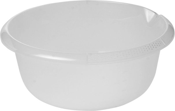 Okrogla skleda z izlivo 6 l prozorna 32 × 13 cm