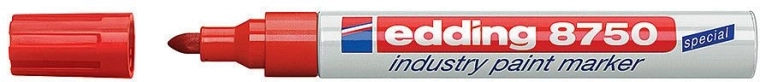 Industrijski lakirni označevalnik Edding 8750, rdeč