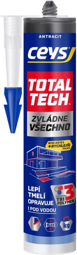 Univerzalno lepilo in tesnilna masa Ceys Total Tech, antracitna, 290 ml