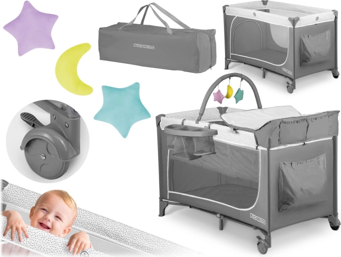 Previjalna miza, igrače in organizator v kompletu