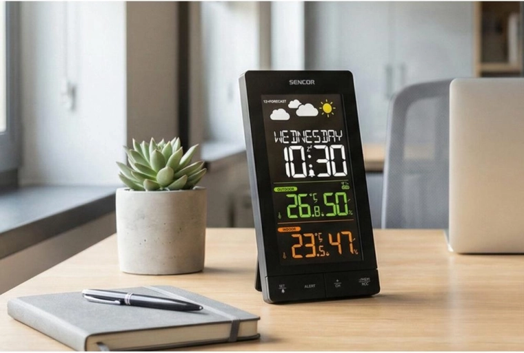 Clear display with adjustable brightness