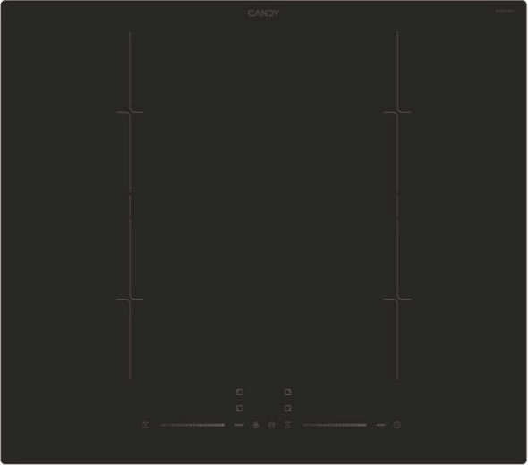 Indukcijska kuhalna plošča 60 cm s povezljivimi conami in drsnikom