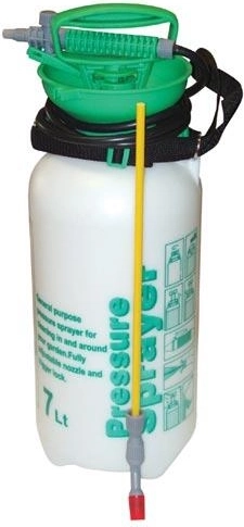 Vrtna tlačna pršilka 7 l iz plastike