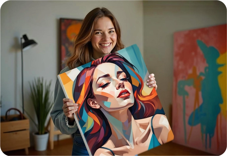 Končano delo pripravljeno za obešanje