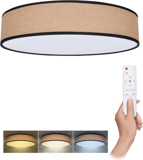 Solight LED stropna in stenska svetilka Brownie z daljinskim upravljalnikom, 48 W, 3360 lm, 40 cm, CCT, z možnostjo zatemnitve