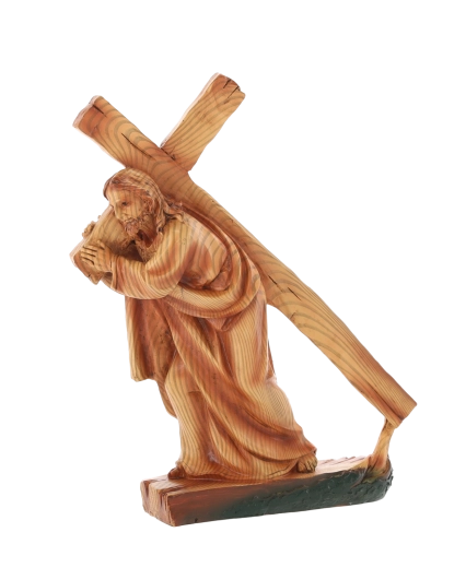 Polyresin Figurine of Jesus Carrying the Cross