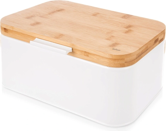 Škatla za kruh Orion Whiteline bela 30 × 19,5 × 14,5 cm