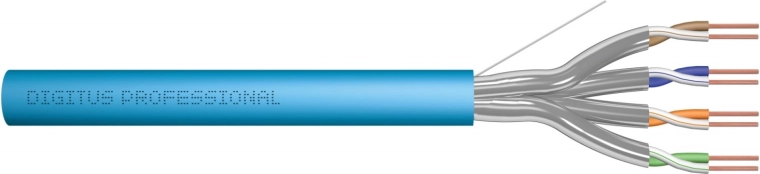 Namestitveni podatkovni kabel kat. 6A U/FTP, LSOH, AWG 23/1, 50 m, svetlo moder