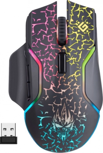 brezžična igralna miška Defender Oneshot z RGB osvetlitvijo 3200 DPI