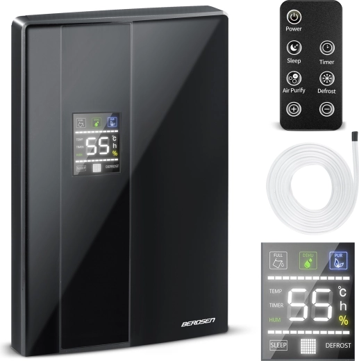 Berdsen BR-20D črn razvlaževalnik zraka z čiščenjem zraka