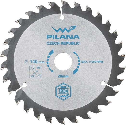 Žagin list PILANA 140 mm, 30 zob, SK WZ, odprtina 20 mm