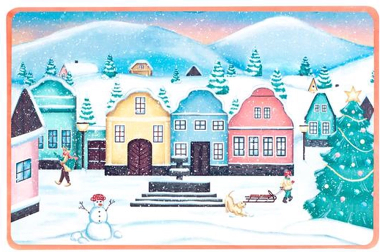 Božični pogrinjek Vasica, plastika 28,5 × 44 cm