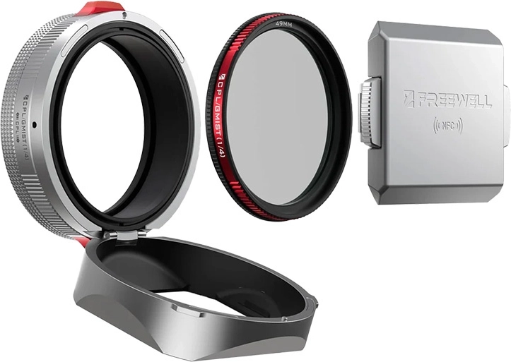 Sončna zaslonka Freewell za FUJI X100 z vgrajenim CPL in filtrom Black Mist (srebrna)