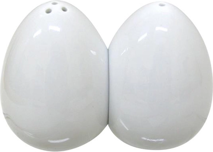 Keramična solnica in popernica, bela TORO