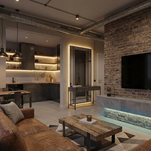 Atmospheric lighting for the living room and furniture