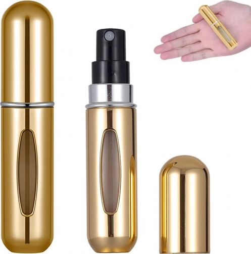 Potovalni polnilni razpršilnik za parfume 5 ml – Zlata