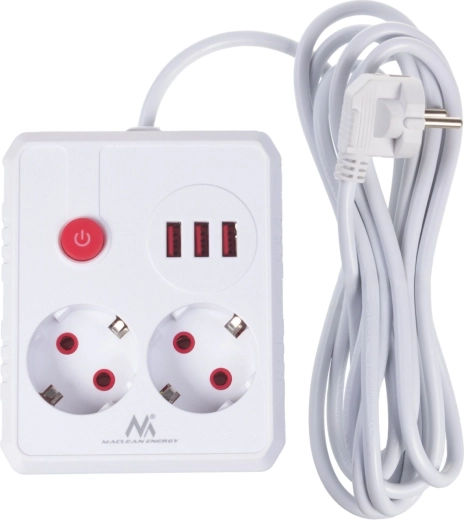 Dve vtičnici + trije USB v enem ohišju