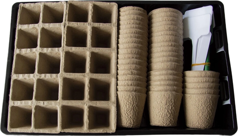 Komplet setvenih pladnjev in lončkov za predvzgojo, 65-delni