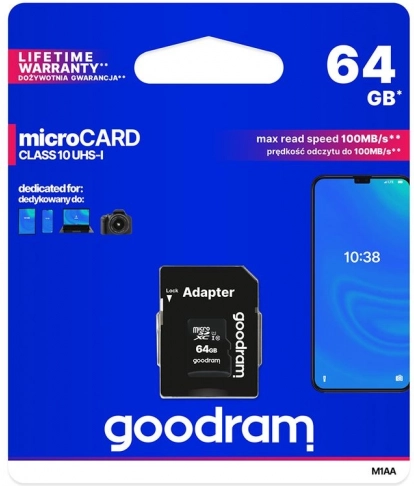 Pomnilniška kartica Goodram microSD 64GB