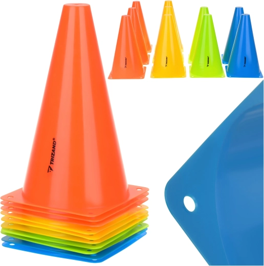 Trening stožci Trizand 10 kosov, 23,5 cm